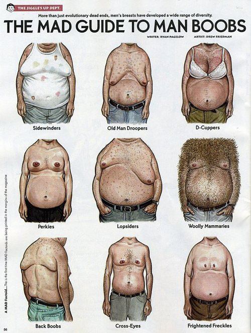 How to get rid of man boobs: the MAD guide to man boobs by Drew Friedman http://drewfriedman.blogspot.co.uk