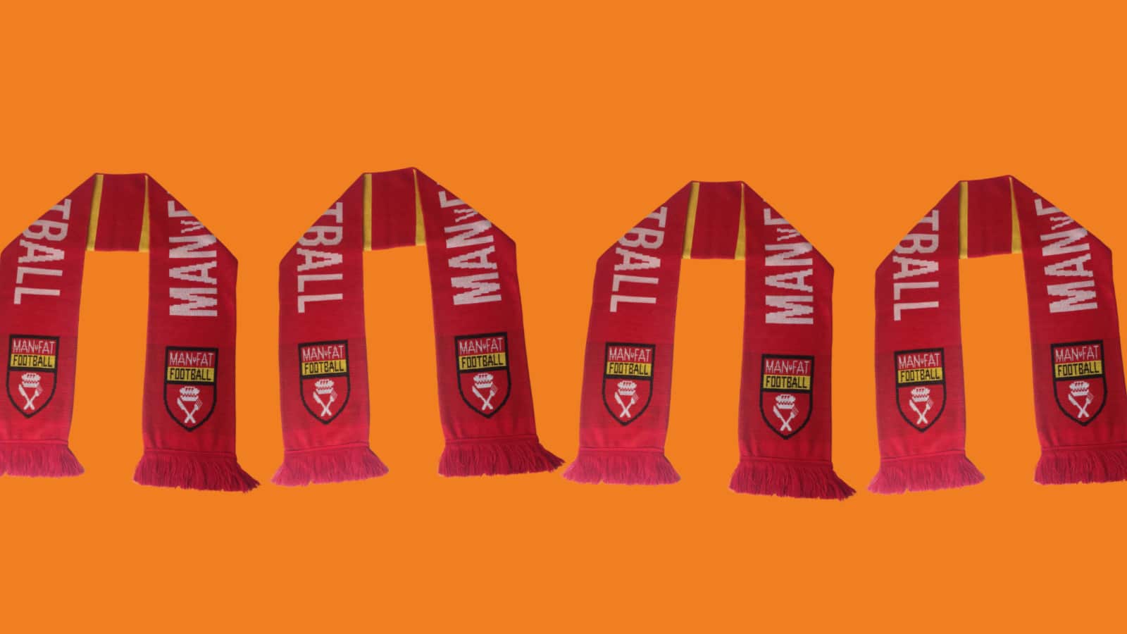 win a man v fat football scarf